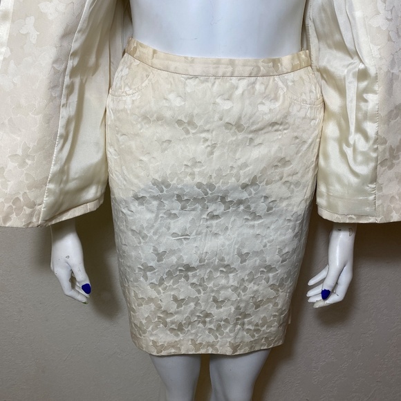 Anna Sui Cream Butterfly 1998 Jacket and Skirt Combo - Picture 6 of 14